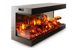 110 cm 3 Tarafı Çamlı Elektrikli Şömine