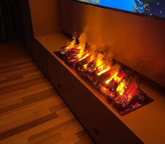 130 cm 3 Boyutlu Elektrikli Şömine (Isısız, Ses Efektli)