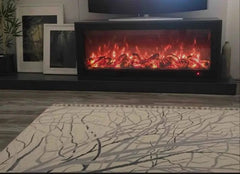 130 cm Elektrikli Şömine Metal Çerçeve (Isılı, Ses Efektli)