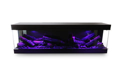 170 cm 3 Tarafı Çamlı Elektrikli Şömine