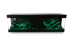 170 cm 3 Tarafı Çamlı Elektrikli Şömine