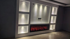 180 cm Elektrikli Şömine Metal Çerçeve (Isılı, Ses Efektli)