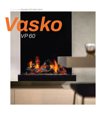 60 cm 3 Boyutlu Elektrikli Şömine (Isılı, Ses Efektli)