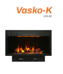 Vasko 80 cm 3 Boyutlu Elektrikli Şömine (Isılı, Ses Efektli)