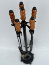 Ahşap Başlı Bodur Şömine Maşa Takımı