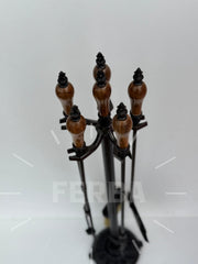 Ahşap Başlı Şömine Maşa Takımı