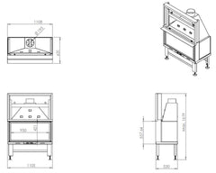 Asansörlü Düz Şömine Haznesi 160 cm