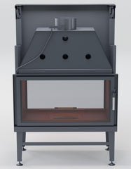 Asansörlü Tünel Çelik Şömine Haznesi 80 cm
