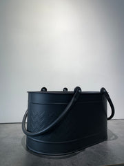 Çift Kulplu Siyah Odun Kovası