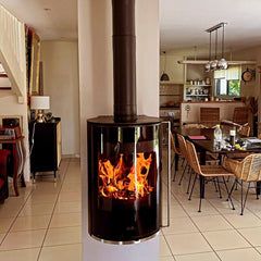 DEVILLE Eguzki Duvar Tipi Çelik Odun Sobası