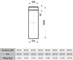 Darco Antrasit Soba Borusu 1mt 15 Çap