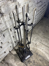 Emotion Gri Mermer Tabanlı Inox Şömine Maşa Takımı