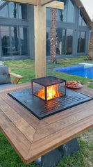 FERBA Initium Model Iroko Ahşap Bahçe Mangal Masa