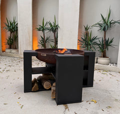 FERBA Moody Ateş Çukuru Corten Çanaklı Bahçe Şöminesi