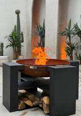 FERBA Moody Ateş Çukuru Corten Çanaklı Bahçe Şöminesi
