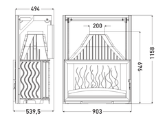 Invicta Asansörlü Şömine Haznesi 900 Grande Vision