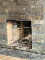 Metal Çerçeveli Şömine Cam Kapağı 1 - (Ölçüye Özel Üretim)