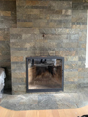 Metal Çerçeveli Şömine Cam Kapağı 1 - (Ölçüye Özel Üretim)