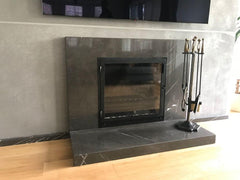 Metal Çerçeveli Şömine Cam Kapağı 3 - (Ölçüye Özel Üretim)