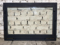 Metal Çerçeveli Şömine Cam Kapağı 4 - (Ölçüye Özel Üretim)