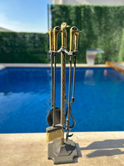 Ördek Başlı Şömine Maşa Takımı