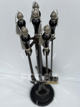 Porselen Başlıklı Şömine Maşa Takımı Siyah