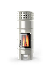 Yuvarlak Yığın Slim Size 2 Seramik Odun Sobası