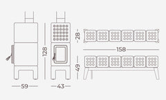 Thermo Stack Kalorifer Sistemli Seramik Odun Sobası