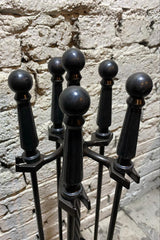 Topbaşlı Siyah Şömine Maşa Takımı