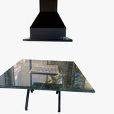 Yeşil Granit Tezgahlı Mangal Masa (130x130 cm)