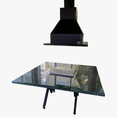 Yeşil Granit Tezgahlı Mangal Masa (130x130 cm)