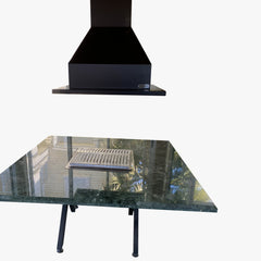 Yeşil Granit Tezgahlı Mangal Masa (130x130 cm)