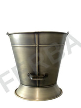 Yuvarlak Antik Bronz Odun Kovası