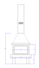 FERBA Metal Duvar Tipi Şömine