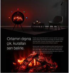 Kona 90 Elektrikli Şömine (Isılı)