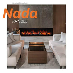 Nada 155 cm Elektrikli Şömine Metal Çerçeve (Isılı, Ses Efektli, Çok Fonksiyonlu)