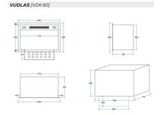 Vudlas 60 cm 3 Boyutlu Elektrikli Şömine (Odunsuz ,Isılı, Ses Efektli)