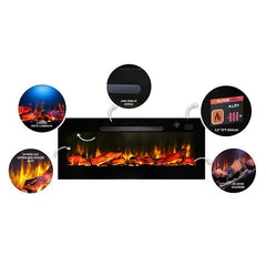 Pao 130 cm Elektrikli Şömine Cam Çerçeve (Isılı, Ses Efektli, Çok Fonksiyonlu)