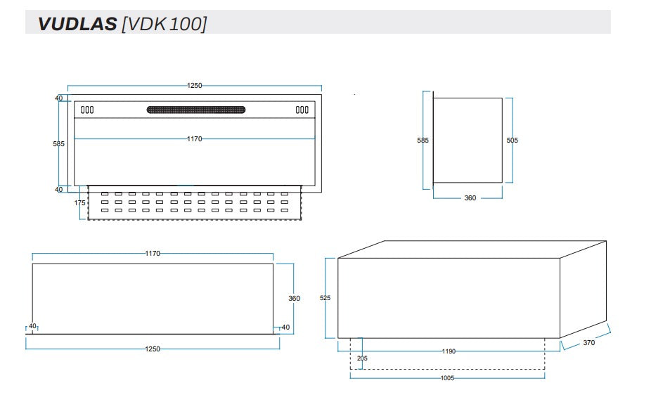 100 cm 3 Boyutlu Elektrikli Şömine (Odunsuz ,Isılı, Ses Efektli)