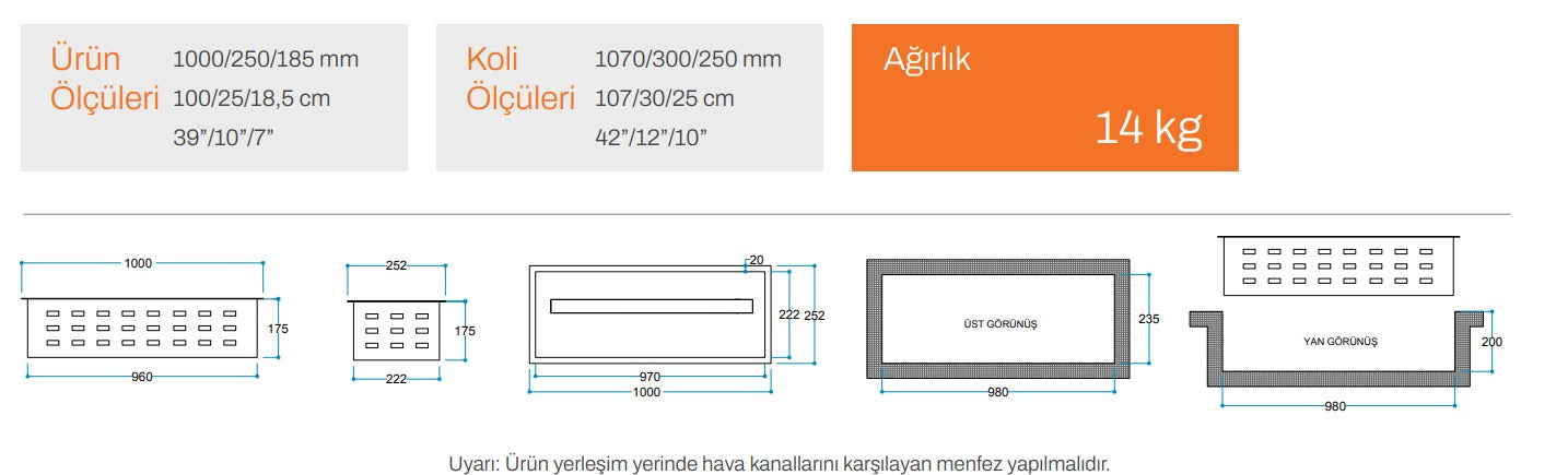 100 cm 3 Boyutlu Elektrikli Şömine (Odunsuz ,Isısız, Ses Efektli) 