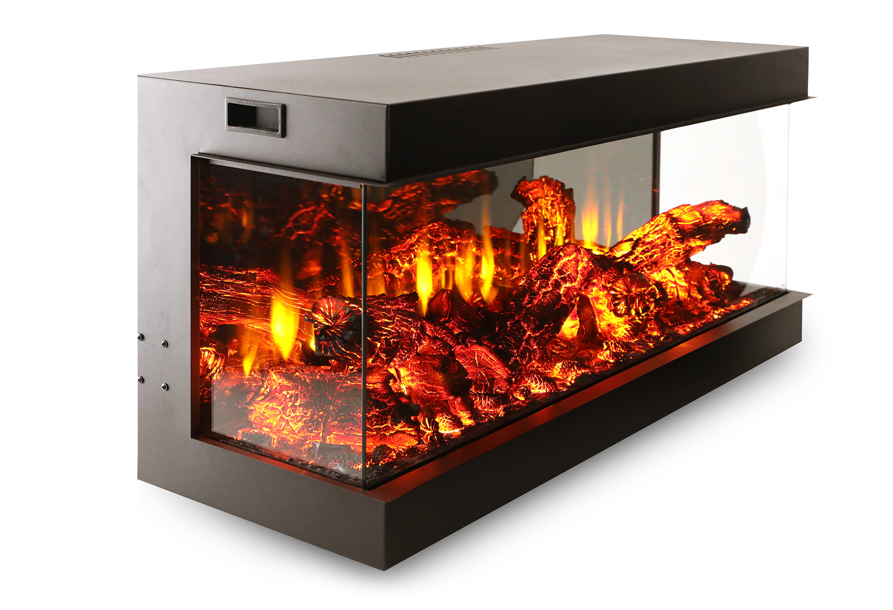 110 cm 3 Tarafı Çamlı Elektrikli Şömine