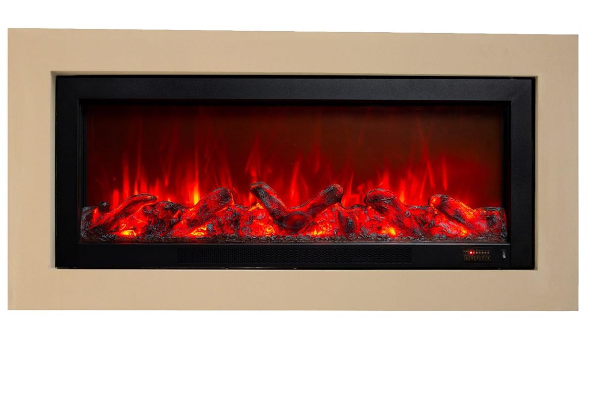 130 cm Elektrikli Şömine Metal Çerçeve (Isılı, Ses Efektli)