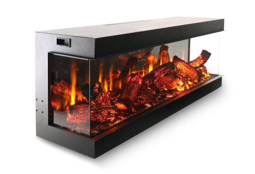 140 cm 3 Tarafı Camlı Elektrikli Şömine