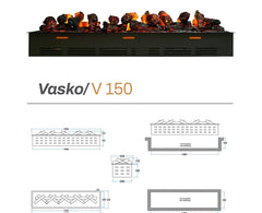 150 cm 3 Boyutlu Elektrikli Şömine (Isısız, Ses Efektli)