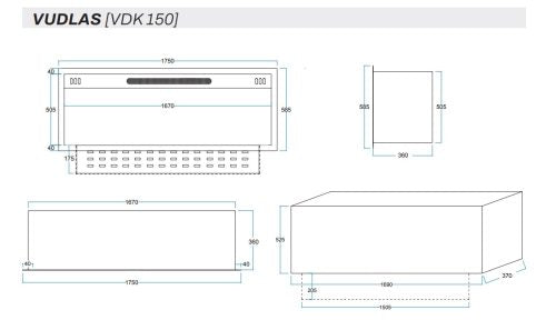 150 cm 3 Boyutlu Elektrikli Şömine (Odunsuz ,Isılı, Ses Efektli)