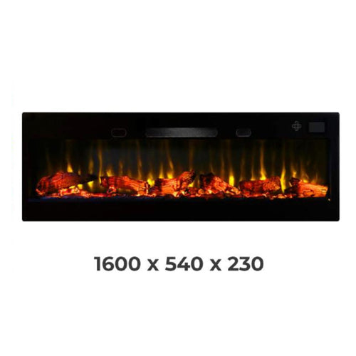 160 cm Elektrikli Şömine Kam Çerçevesi (Isılı, Ses Efektli, Çok Fonksiyonlu)