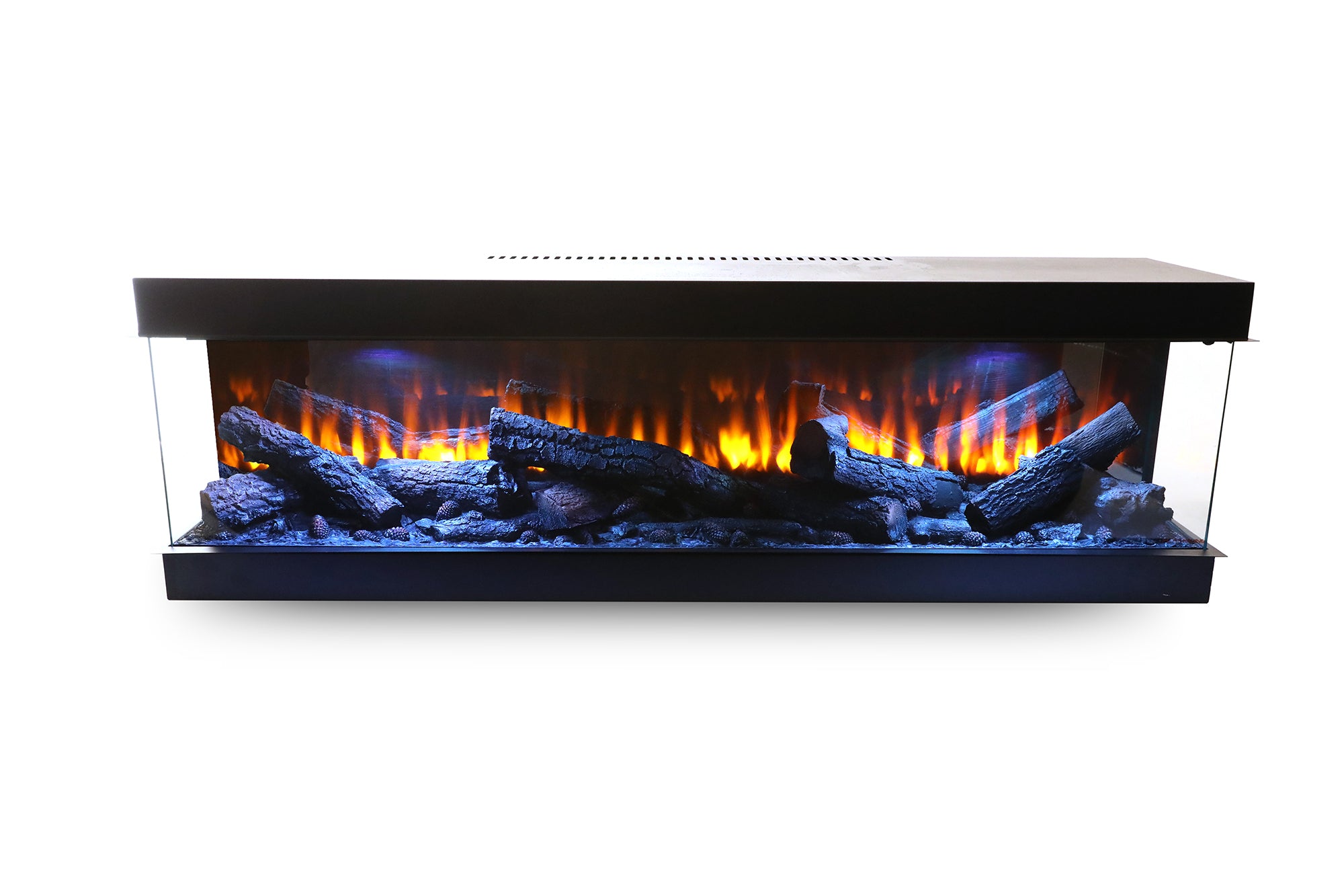 170 cm 3 Tarafı Çamlı Elektrikli Şömine