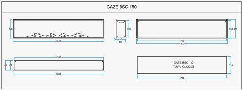 180 cm Elektrikli Şömine Kam Çerçevesi (Isısız)