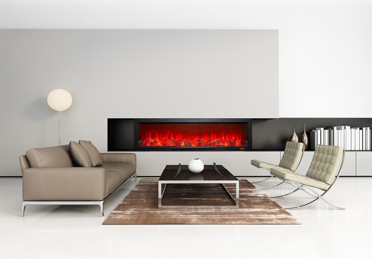 180 cm Elektrikli Şömine Metal Çerçeve (Isılı, Ses Efektli)