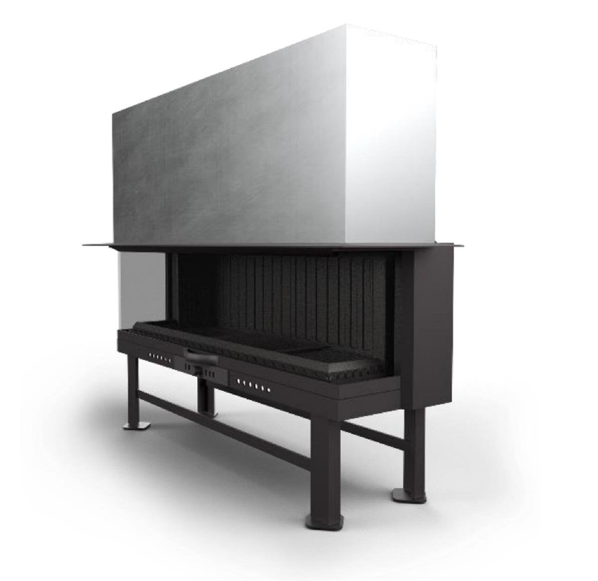 3 Çamlı Asansörlü Şömine Haznesi 90 cm